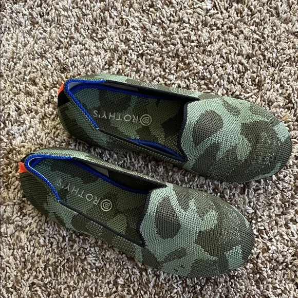 Rothy's The Kids Loafer in Olive Camo - Picture 2 of 6